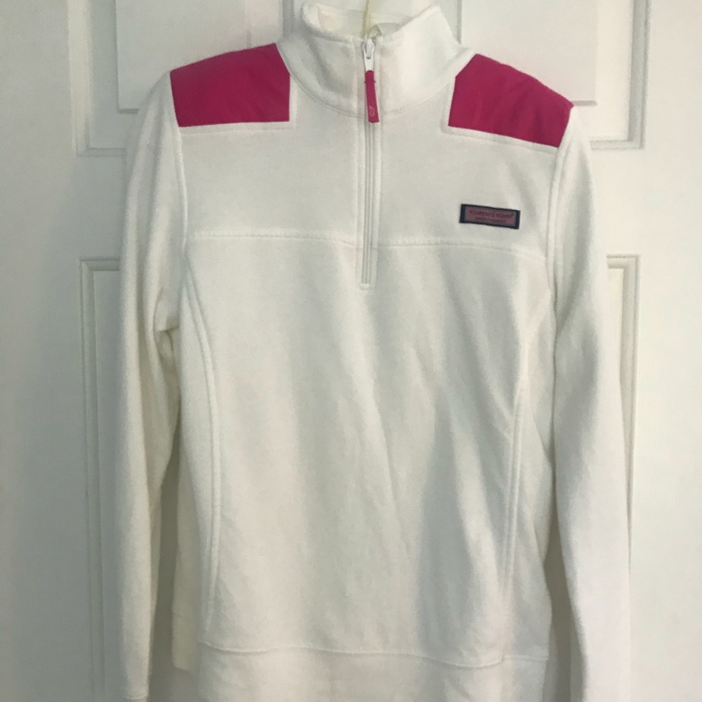 Vineyard Vines White & Pink Shep Shirt